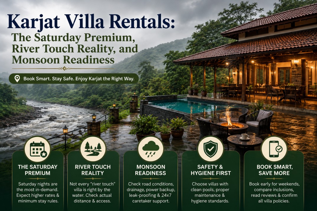 Villa on rent in Karjat weekend rates monsoon
